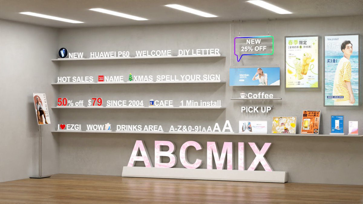 AbcmixHolly's tweet image. Ready for the big change? Upgrade your sign showroom in one day! Impossible?
ABCMIX will try to make this process much easier for you.

#Ledsign #led_sign_board #led_dispaly_board #led_sign_for_business  #advertising #exhibition #ligntbox
