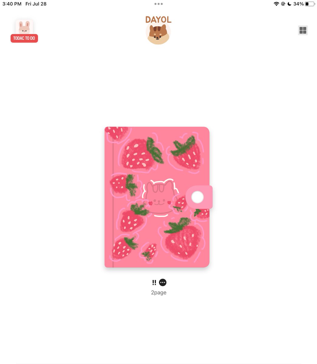 this app is such a cutie ! it’s a planner/journal app, you can customize the cover so i did sum strawberries 🎀🍓

; it’s called “dayol”