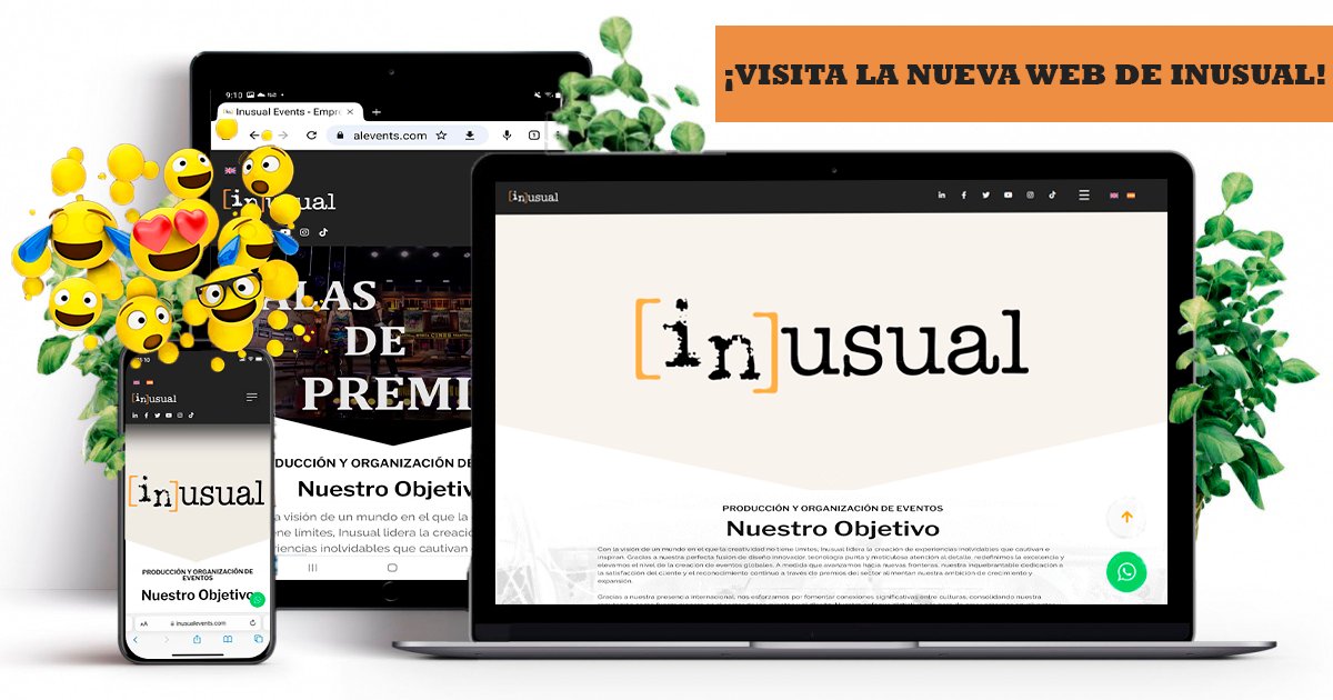 InusualEvents's tweet photo. 🤩 ¡Estrenamos nueva web! 💥
Hemos trabajado estos meses para poderos presentar esta nueva imagen de web 🧡🤍🧡🖤
👉 Nuevo Diseño, Nuevos post cada semana, Nuevos proyectos... ➕
👉 https://t.co/gDpS8jDKRt
#InusualEvents #nuevaweb #nuevodiseño #digitalmarketing #comunication https://t.co/CjLsIJ80UT