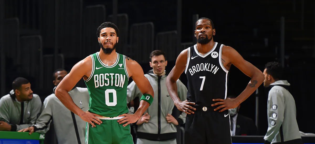 18bannners's tweet photo. “I’ve been in the league for 13, 14 years &amp; I started to tally-mark the matchups, the series, the players that I’ve played against.. I’ve had series against Kobe, LeBron, Tim Duncan—Jayson Tatum is in that conversation. He’s that elite level player.”

Kevin Durant on Jayson Tatum https://t.co/GNVwz9cm3K