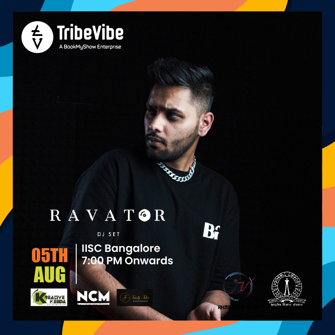 TribeVibe (@tribevibelive) on Twitter photo It's time to get your groove on with <a href="/RavatorMusic/">Ravator</a> as he is on his way to #iisc_studentscouncil's <a href="/Rhapsodyiisc/">Rhapsody | IISc Bangalore</a> fest on 5th August, 7 PM onwards
<a href="/kreativekeedaen/">Kreative Keeda Ent.</a>
#toastytalesmgmt
#ncnagency
See you there🔥 It's time to get your groove on with <a href="/RavatorMusic/">Ravator</a> as he is on his way to #iisc_studentscouncil's <a href="/Rhapsodyiisc/">Rhapsody | IISc Bangalore</a> fest on 5th August, 7 PM onwards
<a href="/kreativekeedaen/">Kreative Keeda Ent.</a>
#toastytalesmgmt
#ncnagency
See you there🔥