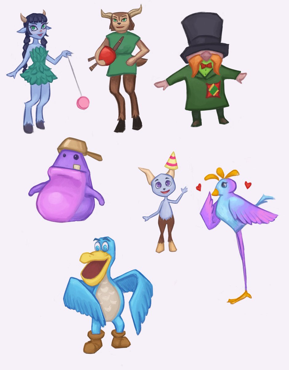 Starglosss's tweet photo. Drew every level NPC from Spyro 2! ✨ https://t.co/Eb0QnZHdCe