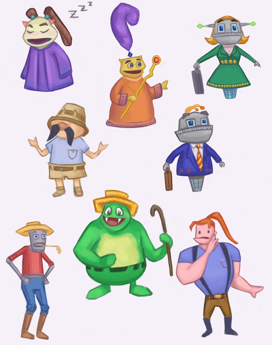 Starglosss's tweet photo. Drew every level NPC from Spyro 2! ✨ https://t.co/Eb0QnZHdCe