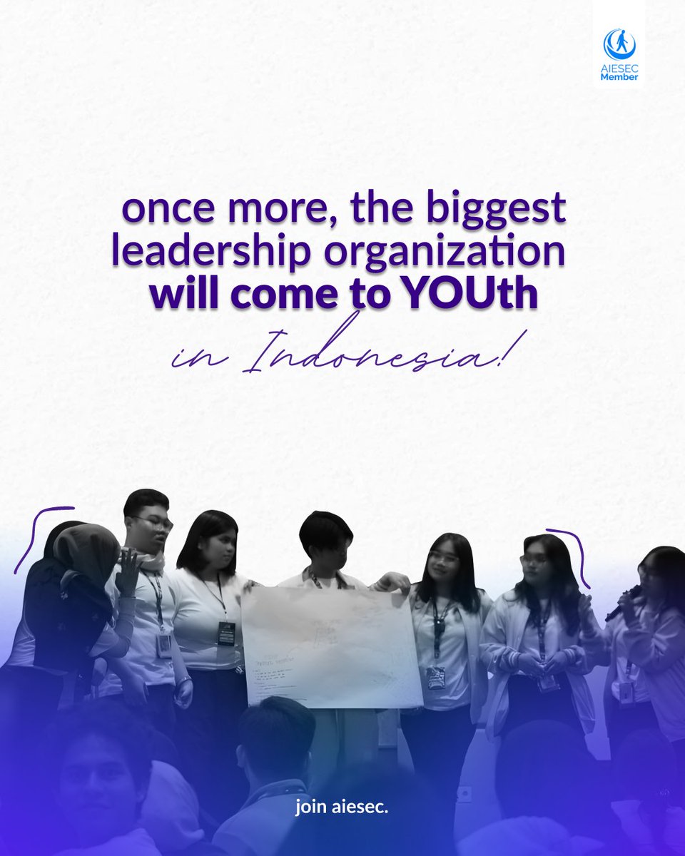 aiesecindonesia's tweet photo. ✨once more, the biggest leadership organization will come to YOUth in Indonesia! Prepare yourself to create your journey!✨ coming to you, soon
#joinaiesec https://t.co/BgbXe21jO9