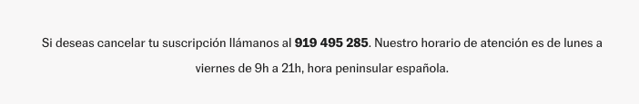 gerodp84's tweet photo. Que haya que llamar a un teléfono de atención al cliente para cancelar la suscripción a @elpais_espana me parece una práctica muy dudosa para intentar retener suscriptores.

La retención de clientes tiene que hacerse desde el valor de un servicio, no complicando las bajas. https://t.co/p6DE6Mh1zP