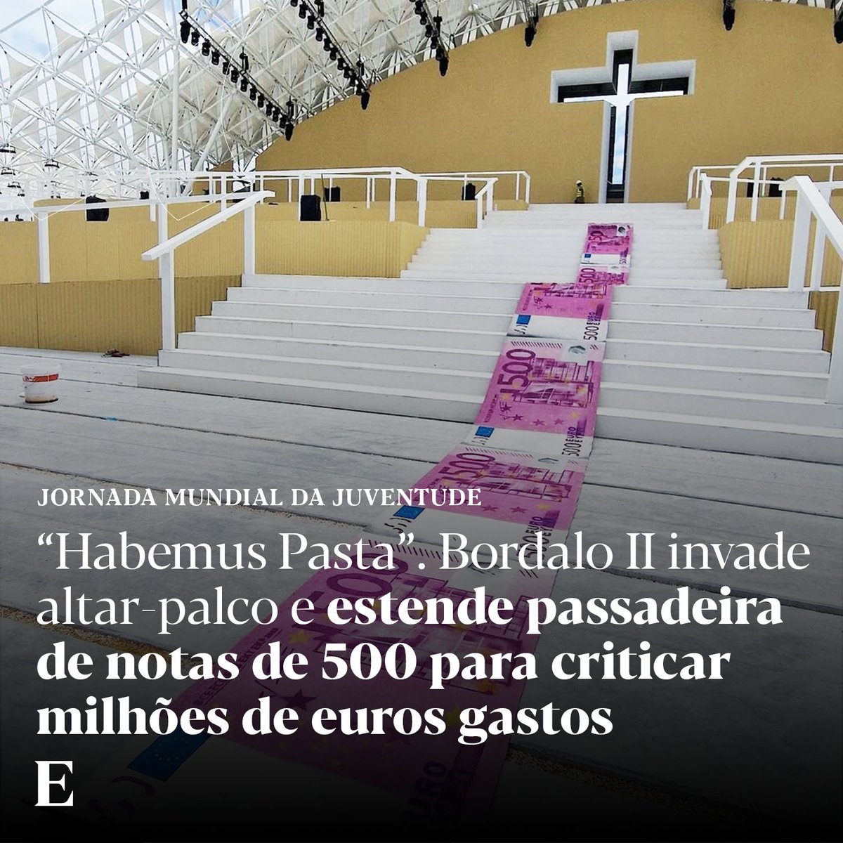 expresso's tweet image. O artista plástico partilhou a obra intitulada “Walk of Shame”, tecendo críticas ao facto de terem sido gastos milhões de euros numa altura em que muitas famílias "lutam para manter as suas casas, o trabalho, a sua dignidade".

Saiba mais: expresso.pt/webstories/hab…

📷 Bordalo II