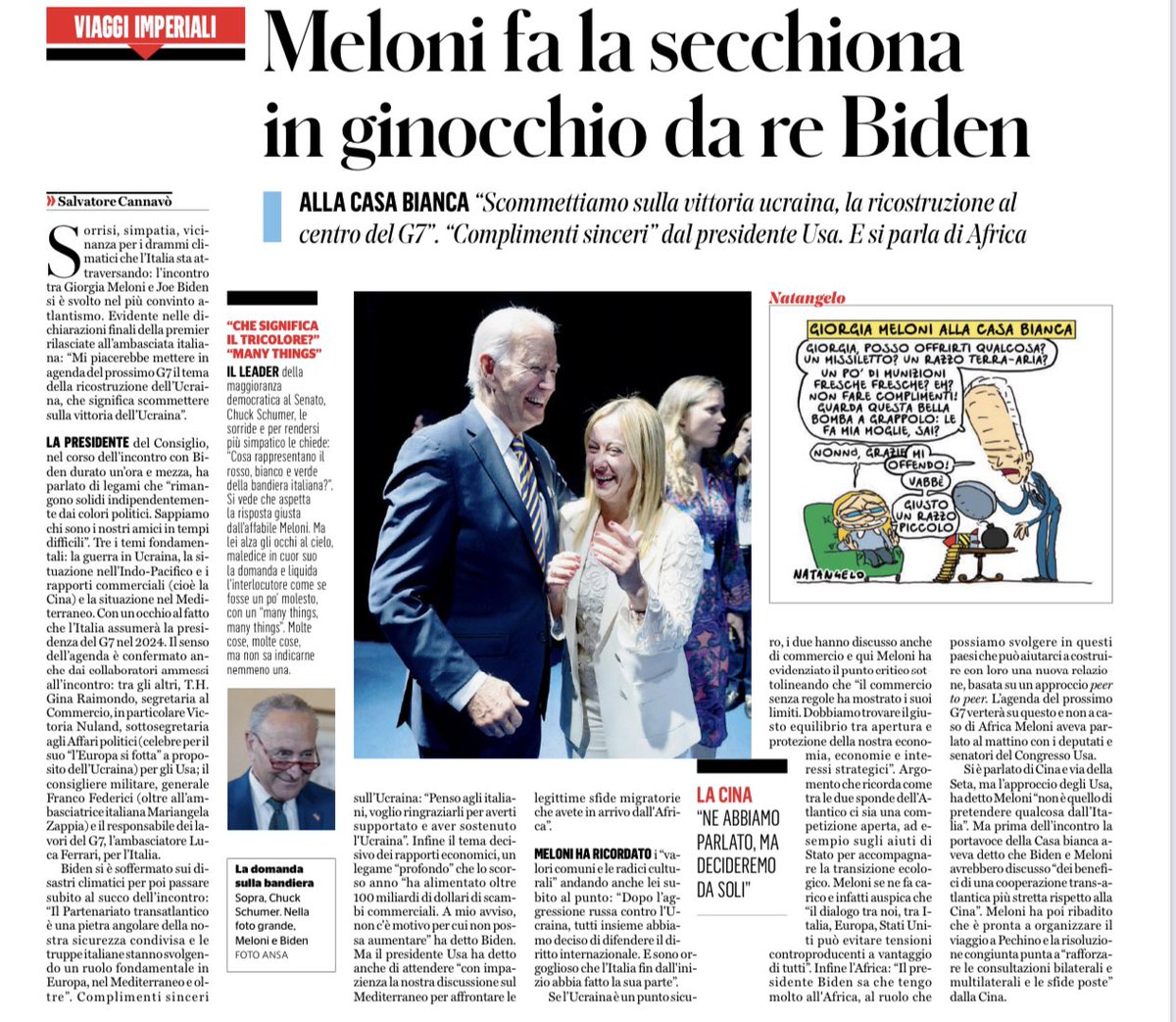 Surfiniae's tweet photo. Eccola la vostra oppositrice.
A 90° con il nonnetto demente a capo di un paese estremamente pericoloso.
#IoSonoGeggia e sono al servizio dello #ZioSam https://t.co/1n44XbnDRw