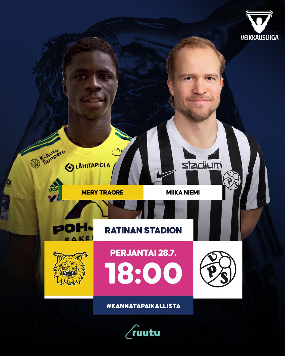 Veikkausliiga's tweet photo. Veikkausliigan kuumin joukkue vierailee tänään Tampereella 🔥
⚽️ Ilves-VPS
⏰ 18.00
🏟 Ratinan stadion
🎫 https://t.co/OPV6dam5Lb
🖥 Ruutu
Edellinen kohtaaminen:
26.5.2023 Veikkausliiga
VPS-Ilves 0–2
#veikkausliiga #ILVVPS https://t.co/97eoJN3cj9