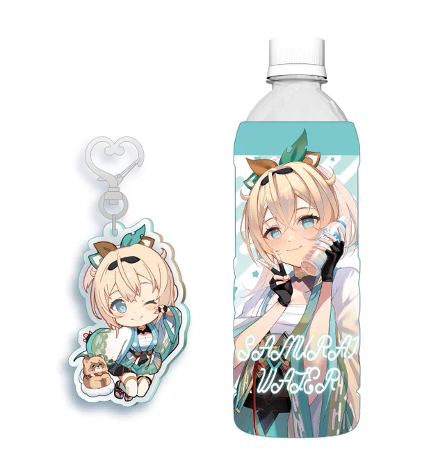 夏コミグッズ2つ目、3つ目はアクリルキーホルダーとボトルソックスです!ボトルソックスは布製なので飲み物の水滴から大事な戦利品を守れます! #C102  