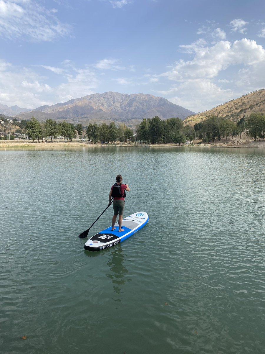 TajikisDan's tweet photo. It’s a good morning for paddle boarding in #Dushanbe. https://t.co/n0pehjw5pP