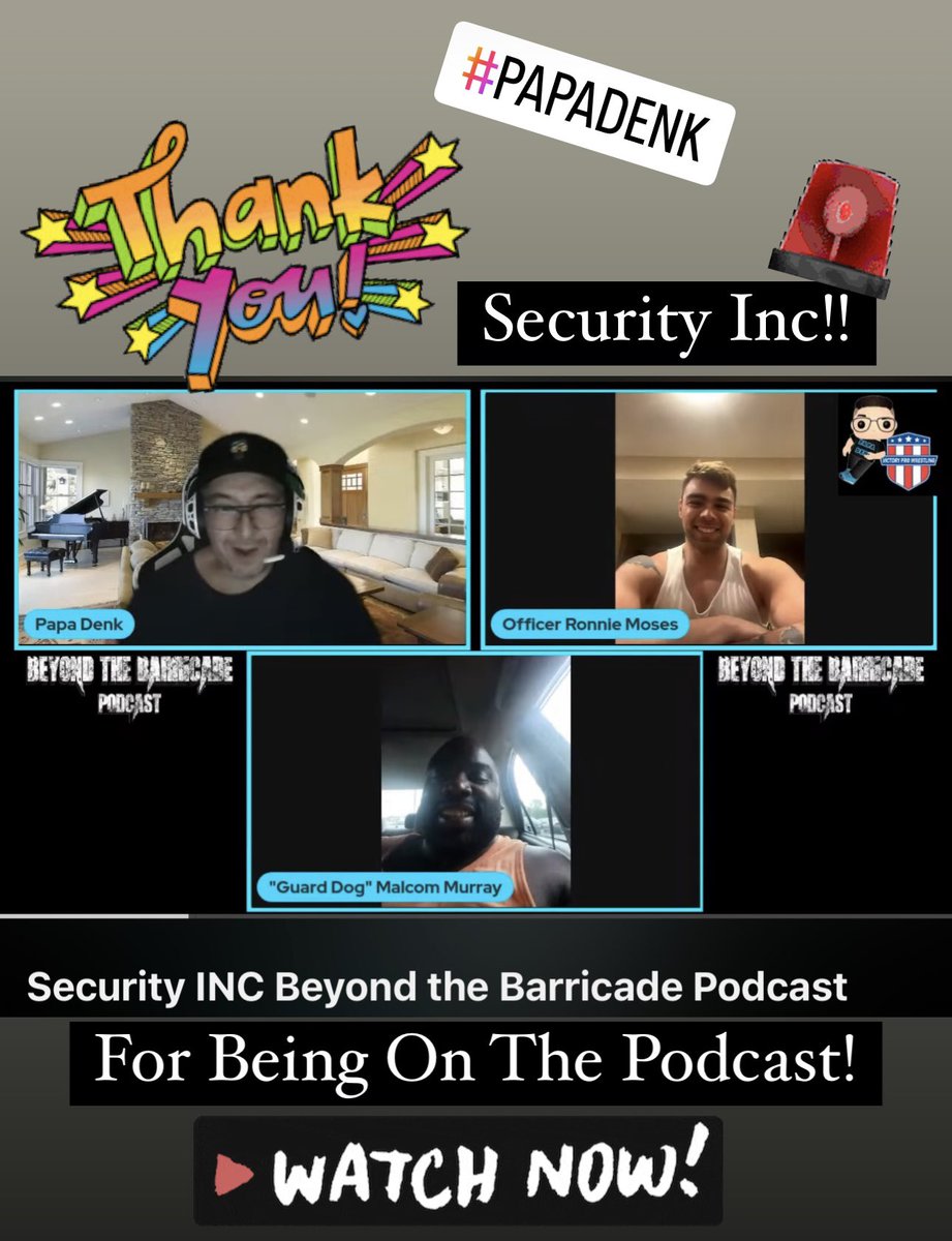 Thank You!! @SecurityIncPro Watch Here 👉 youtube.com/live/59wJ5k36Q… #PapaDenk #wrestling  #vpwsellsout @VPW_Wrestling