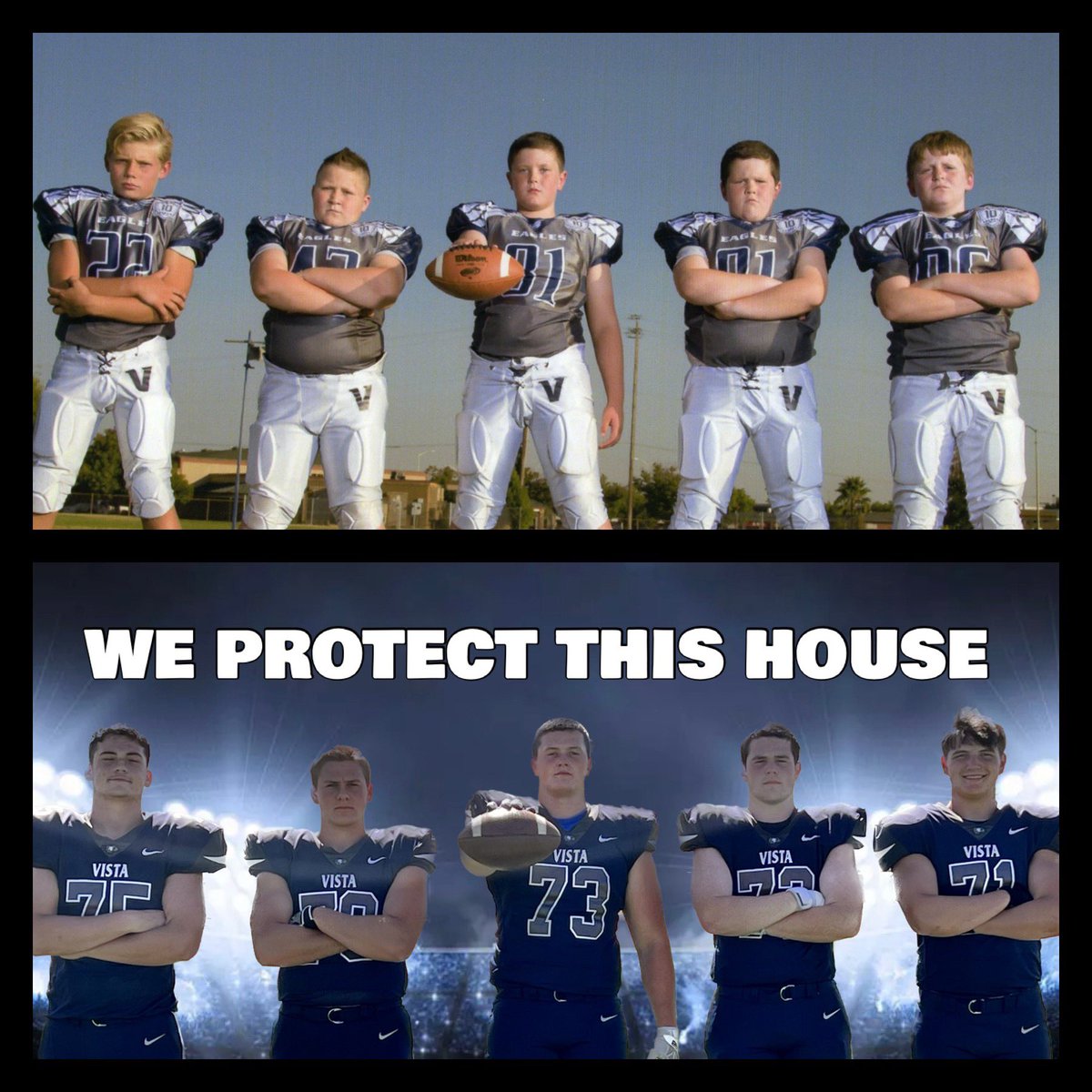 How it started and how it’s going!  Let’s go Vista! #LoveTheLine <a href="/NazworthBrandon/">Brandon Nazworth 6-4 270</a> <a href="/VistaFB/">Vista del Lago FB</a> <a href="/JackTate71/">Jack Tate OL - 6’ 4” 235 - 2025</a> <a href="/LinemenWinGames/">LWG</a> <a href="/Andrew_Powers72/">Andrew Powers</a> <a href="/CoachStubbs/">Taylor Stubblefield</a> <a href="/CoachLobotzke/">Steed Lobotzke</a> <a href="/jake8shakes/">Coach Jake Campbell</a>