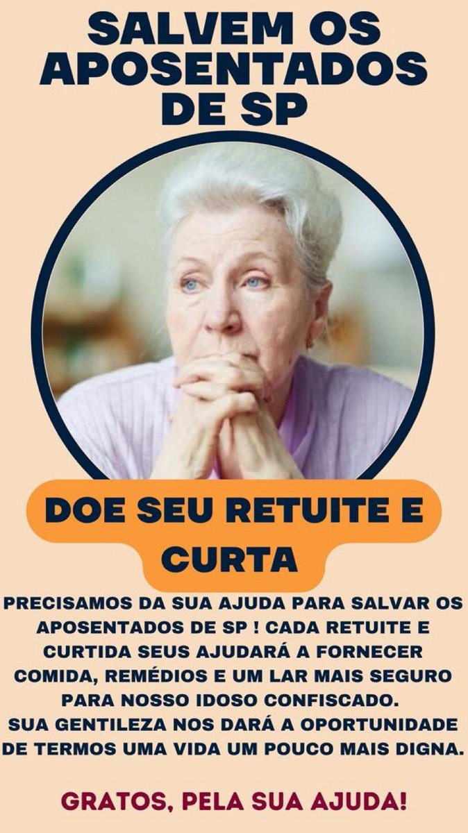 "Prefeito Ricardo Nunes, junte-se aos aposentados PMSP nessa luta e acelere o fim do confisco. Basta
<a href="/ricardo_nunessp/">Ricardo Nunes</a>
<a href="/camarasaopaulo/">camarasaopaulo</a>
<a href="/marlonluz/">Marlon Luz</a>
<a href="/m_messiassp/">Marcelo Messias</a>
<a href="/MiltonLeiteSP/">MiltonLeite.SP</a>
<a href="/veramagalhaes/">Vera Magalhaes</a>
#LulaPovoFeliz
#SocorroRicardoNunes"