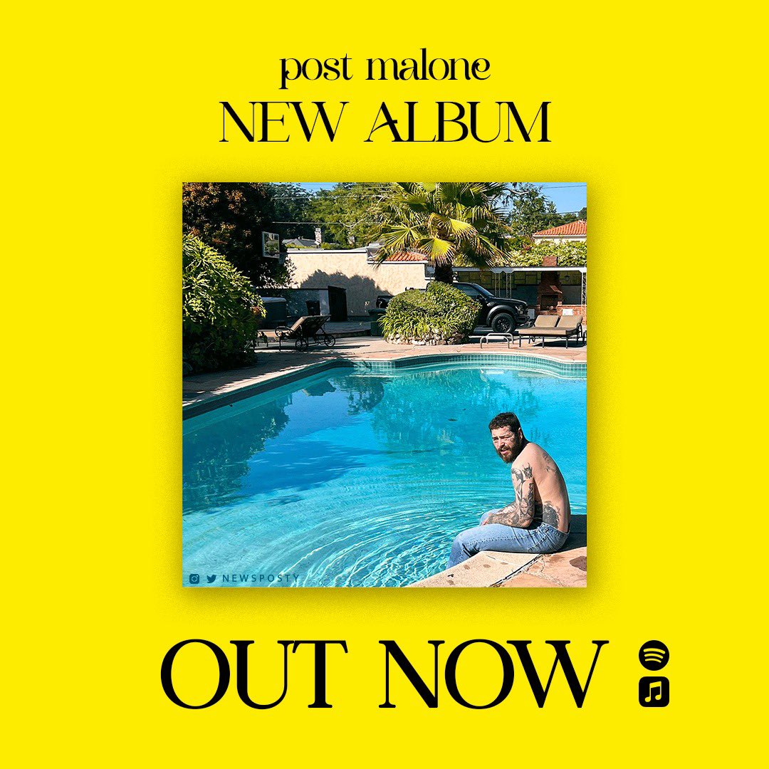 NewsPosty's tweet photo. 🚨 It’s here! #PostMalone new studio album, AUSTIN, is out now on all platforms.

Give it a listen, party with us tonight and drop your favorite song in the comments! 🫶 https://t.co/Hzyu35aPQq