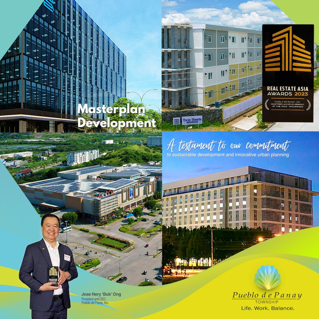 PdPTownship's tweet photo. Dedication and relentless effort yield fruitful results! Pueblo de Panay Township, the largest township development in Visayas, has received prestigious recognition as the Masterplan Development of the Year - Philippines at the esteemed Real Estate Asia Awards 2023. https://t.co/he23Ekl5vQ