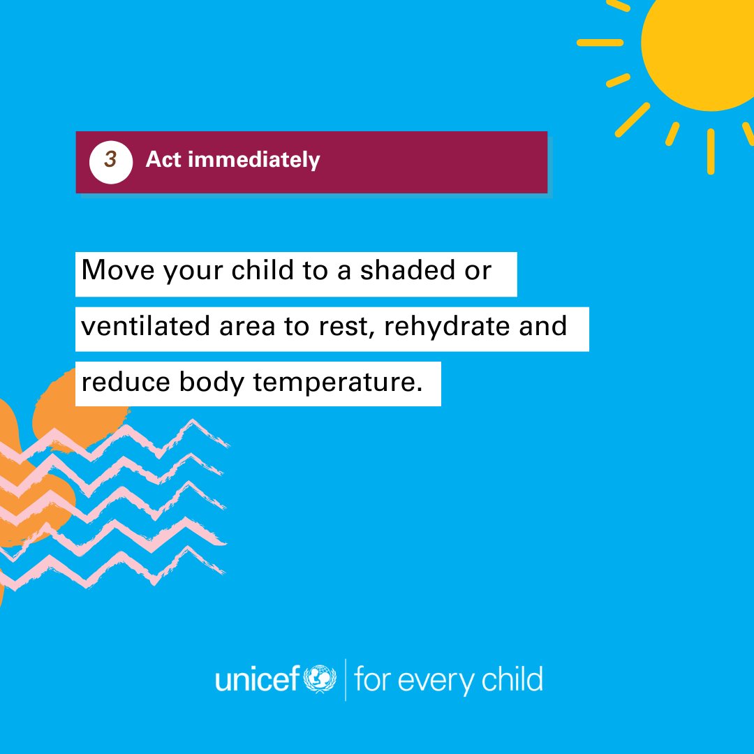 UNICEF's tweet photo. In extreme heat conditions, children are more at risk than adults.

Want to make sure they are better prepared and protected on hot days?

These tips will help you👇 https://t.co/svWG9X9EtN