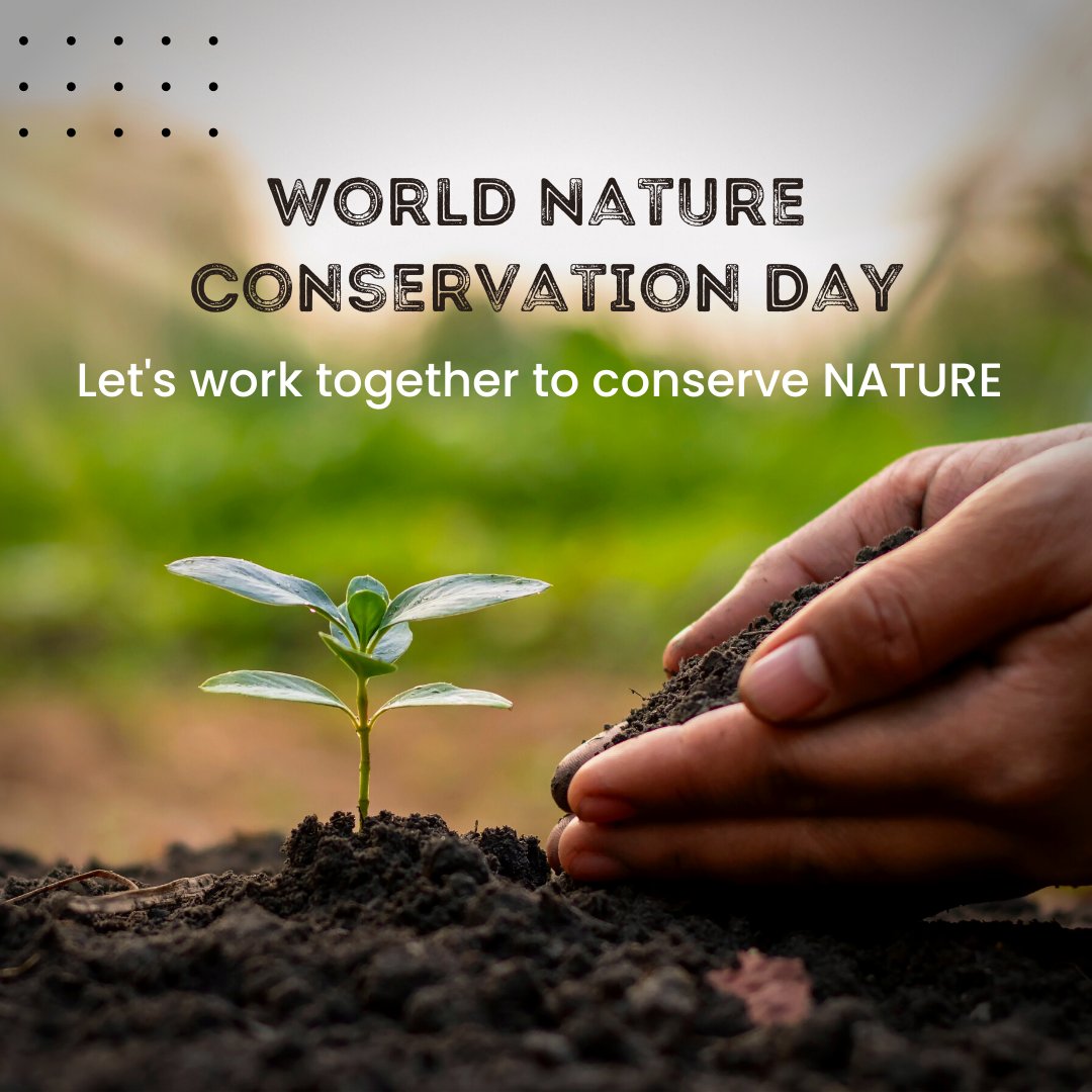 insanshobha's tweet photo. On #WorldNatureConservationDay, let us stand united in our mission to protect biodiversity and restore balance to our planet. Let's work together to safeguard ecosystems, conserve natural resources, and create a more sustainable world for all. https://t.co/so9AM8VnCm