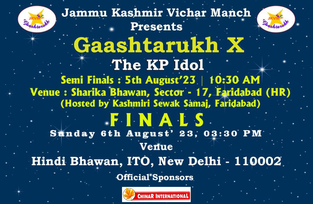 jk_jkvm's tweet photo. Gaashtarukh Season - 10 #TheKPIdol
#CulturalHertiage #Kashmir 
#NayaKashmir #ProsperousKashmir https://t.co/rcdjIHdLsw