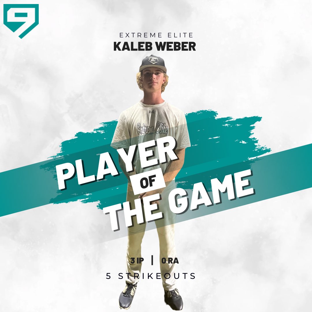 Play9Sports (@play9sports) on Twitter photo โญ๏ธ๐๐๐๐๐๐ ๐๐
๐๐๐ ๐๐๐๐โญ๏ธ
Kaleb Weber
(<a href="/KalebWeber05/">Kaleb Weber</a>)
RHP โข <a href="/ExtremeEliteBB/">Extreme Elite Baseball</a>
#STLEliteSeries | #play9withus โญ๏ธ๐๐๐๐๐๐ ๐๐
๐๐๐ ๐๐๐๐โญ๏ธ
Kaleb Weber
(<a href="/KalebWeber05/">Kaleb Weber</a>)
RHP โข <a href="/ExtremeEliteBB/">Extreme Elite Baseball</a>
#STLEliteSeries | #play9withus