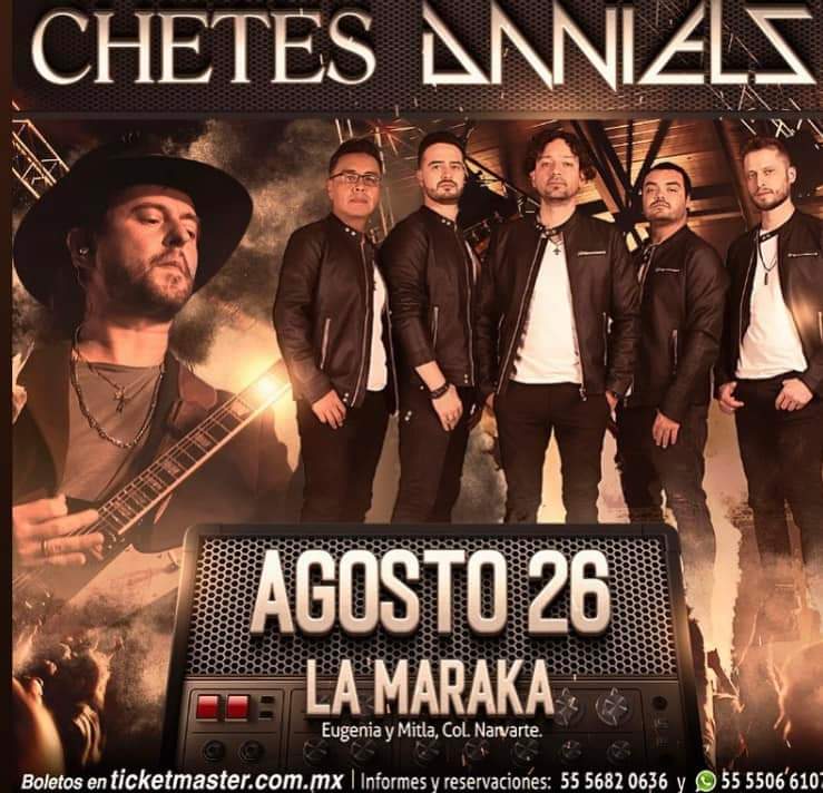 Los Daniels (@losdaniels) on Twitter photo ¡Familia Daniels de CDMX y alrededores!
Acompáñenos este 26 de Agosto en <a href="/salonlamaraka/">salonlamaraka</a> al lado de nuestro querido <a href="/chetesgarza/">CHETES</a> ¡Queremos verlos a todos ahí!
LOS BOLETOS YA ESTÁN A LA VENTA!!!
Adquiérelos por <a href="/Ticketmaster_Me/">Ticketmaster México</a> en:
ticketmaster.com.mx/chetes-los-dan… ¡Familia Daniels de CDMX y alrededores!
Acompáñenos este 26 de Agosto en <a href="/salonlamaraka/">salonlamaraka</a> al lado de nuestro querido <a href="/chetesgarza/">CHETES</a> ¡Queremos verlos a todos ahí!
LOS BOLETOS YA ESTÁN A LA VENTA!!!
Adquiérelos por <a href="/Ticketmaster_Me/">Ticketmaster México</a> en:
ticketmaster.com.mx/chetes-los-dan…
