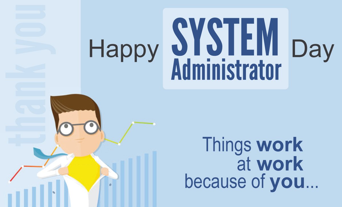 MiKeMcDnet's tweet image. Happy #SysAdminDay 
#SysAdminDay2023 !!

Systems Administrator Appreciation Day

Hug a #geek who keeps your company working.  Kiss the gal, at home, who #reboots the #router, just right!