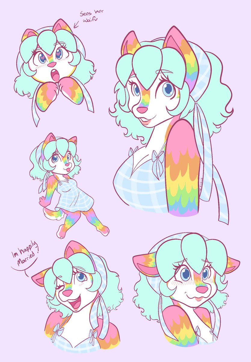 MsColorsplash's tweet photo. Harmony wolf 💕💗
Changed up her design a little she’s such a cutie
#wolfoc #oc #wolffurry #rainbowwolf #buildabear #buildabearwolf https://t.co/ZEM63My9pu