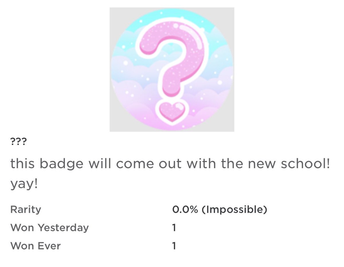 A new badge was just added to #royalehigh! This badge will come out with the new school. This now brings the total number of new school badges to 59!