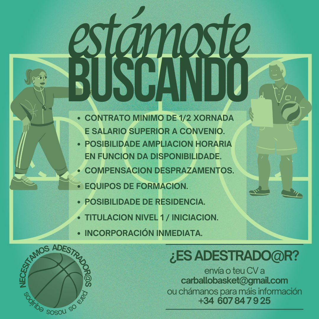 ENTRENADOR CON CONTRATO  EN  SS, POSIBLIDAD DE PROMOCIÓN Y AUMENTAR SALARIO  CON ACTIVIDADES  PARA EL CLUB.
Vamos a intentar que llegue a todos los entrenadorexs que puedan estar interesadxs. . Un buen sitio donde entrenar y con posibilidad  de promocionar..
POR FAVOR, COMPARTE