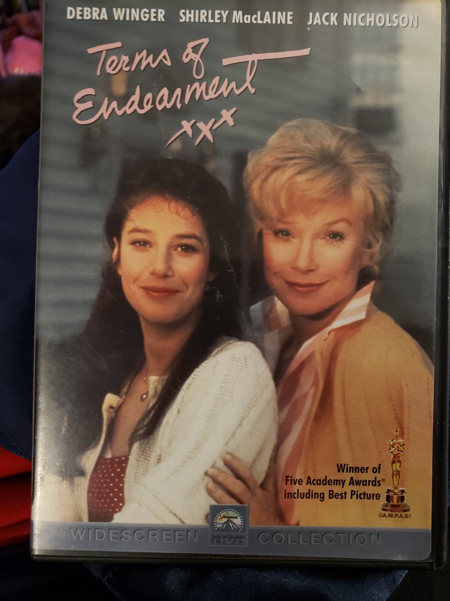 Now showing on my 80's Fest Movie 🎥 marathon...Terms Of Endearment (1983) on DVD 📀! #TermsOfEndearment #ShirleyMacLaine #debrawinger #jacknicholson #DannyDeVito #JeffDaniels #JohnLithgow  #albertbrooks #MaryKayPlace #DVD #80s #80sfest #durandurantulsas5thannual80sfest