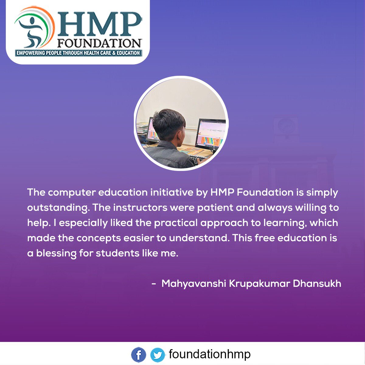 FoundationHmp's tweet photo. #HMPfoundation #ComputerCentre #FreeComputerEducation #Students #Feedback https://t.co/46EP0wd6Fg