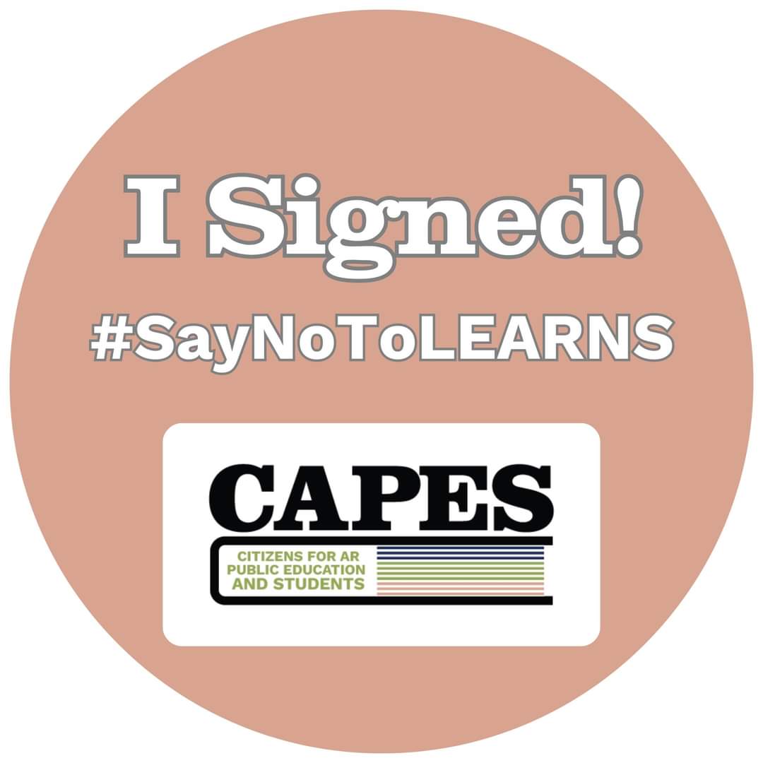 I am an Arkansan.
I am a parent.
I am an educator that's taught students in public schools & charter schools.
I have an autistic child that'll begin kindergarten next month. 
I live in a rural community.
I #SayNoToLEARNS