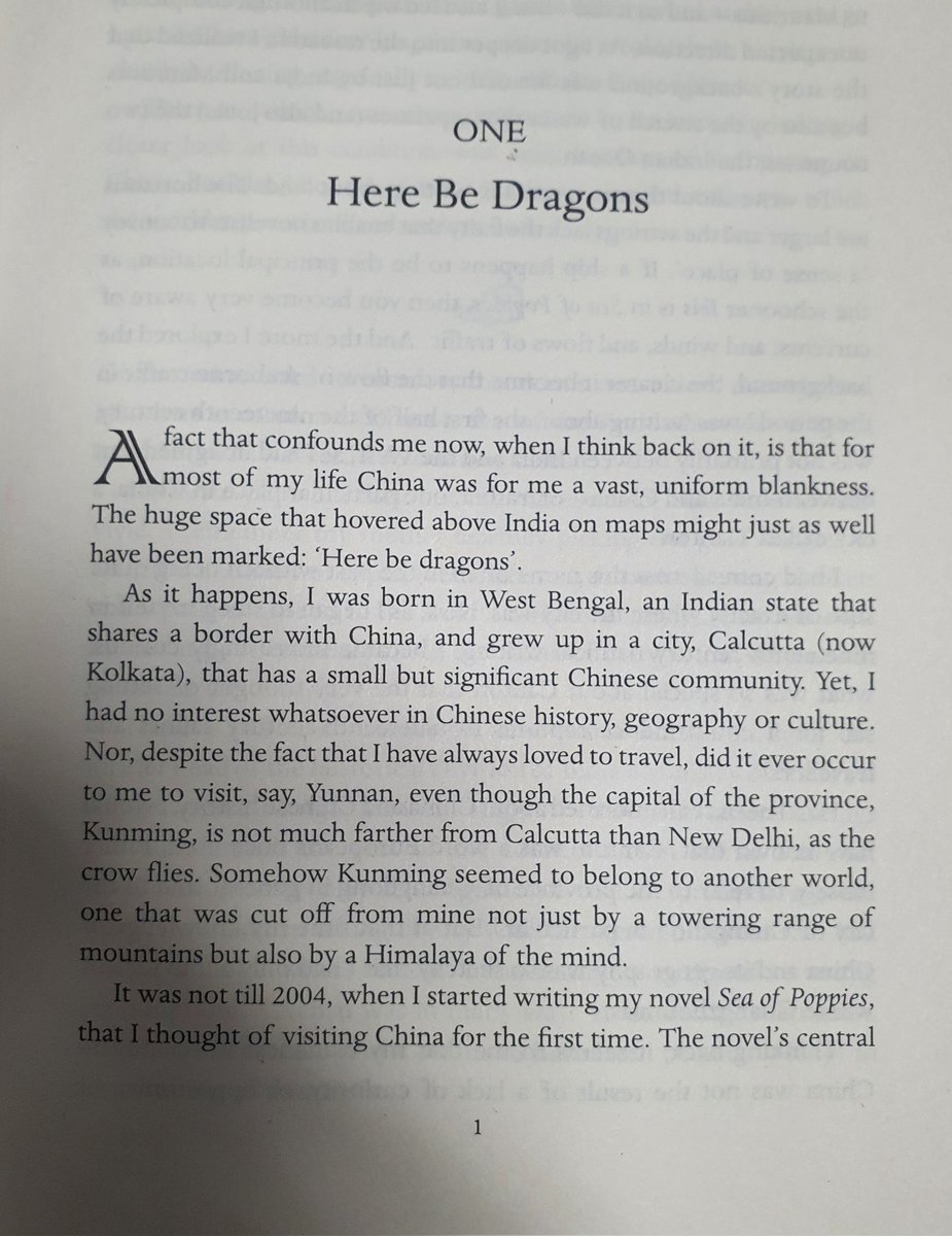 nocabbagesbj's tweet photo. There is a major blunder here... This is Page 1 from  *Smoke and Ashes* by Amitav Ghosh... Deeply disappointed with one of my most favourite authors. Those who missed it: West Bengal does not share border with China. @HarperCollinsIN @GhoshAmitav https://t.co/xAtayaFmSb