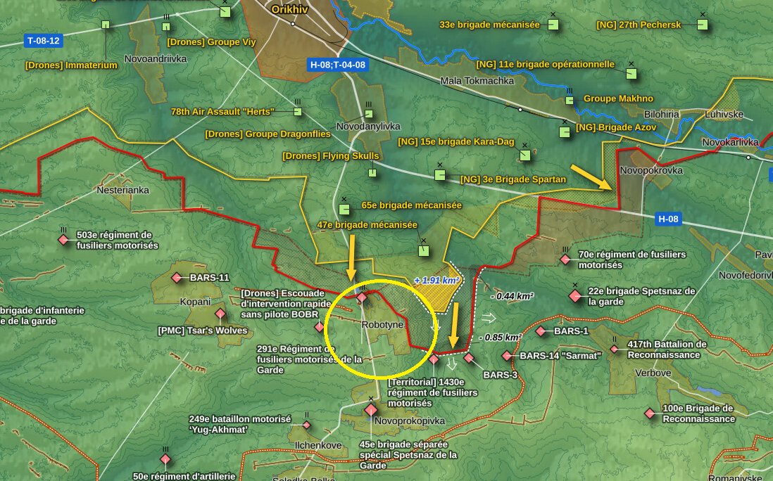 Вчера окупанты оставили Работино и Урожайное.