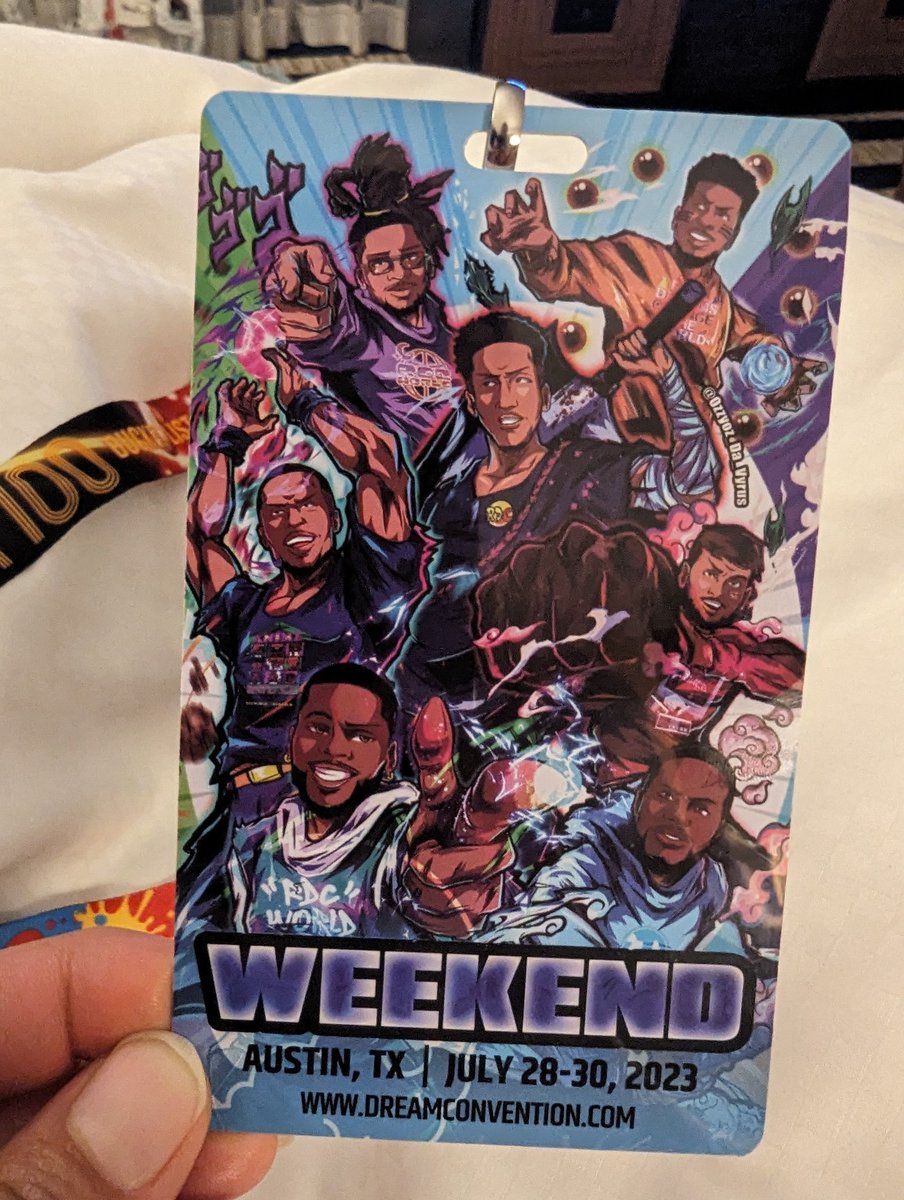 omgspaace's tweet photo. A friend couldn't make it to Dream Con with us so we have an extra badge if anyone wants to buy it off us! DM me plz #DreamCon #dreamcon2023 https://t.co/1q0BFunyHB