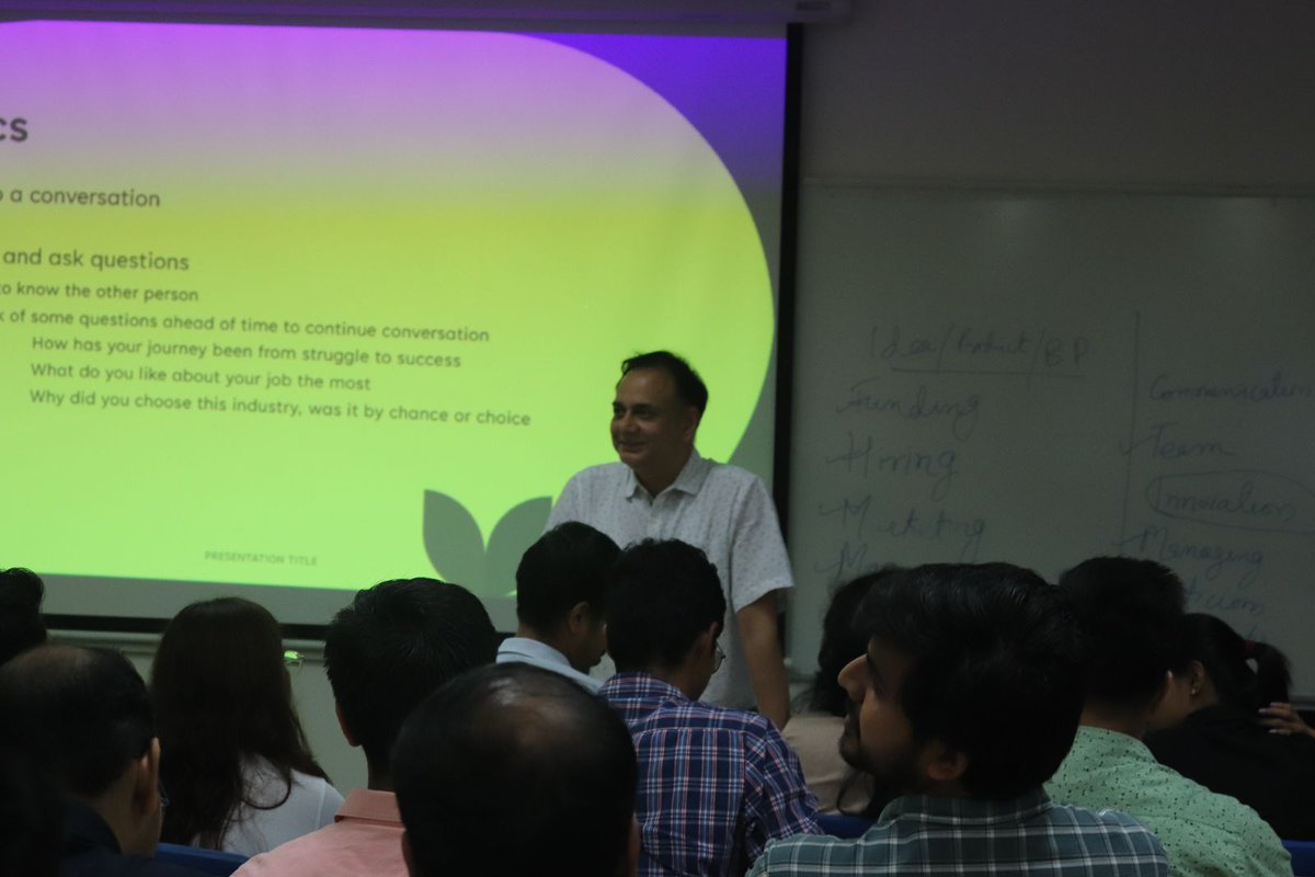 imthyd's tweet photo. In an enlightening networking session, Mr. Prakash Pathak, an authority in corporate relations, kickstarted the session by delving into the basics of networking.
Notably, the Corporate Relations Team, led by the dynamic Ms. Bhavya Mahendra organized an engaging activity.
#IMTH https://t.co/M5rcbJIdHm