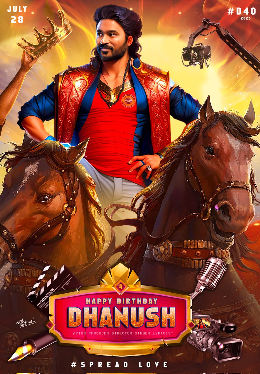 🥰 Here's my D birthday special design 👑🤴🐴😘 Wishing "Dhanush  CAPTAIN" A Very Happy Birthday...!!!👑🔥 

#Dhanush #HappyBirthdayDhanush #HappyBirthday #HBD #ZeeTamil <a href="/dhanushkraja/">Dhanush</a>