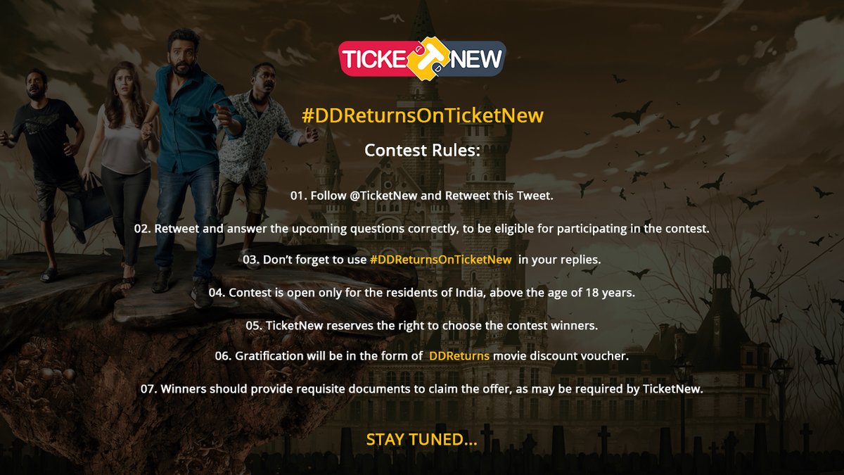 TicketNew's tweet image. 🚨#TicketNewContestAlert 🚨

Here is Set Rules for Participating in the Contest  #DDReturnsOnTicketNew ⚡

@iamsanthanam @RKEntrtainment @Surbhiactress
@iampremanand #DDReturnsFromToday