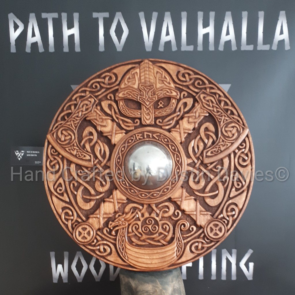DustinDavieswc's tweet photo. HandCrafted Vikingr Shield
Designed and Crafted by Dustin Davies
#norse #norseshield #viking #vikingshield #viking #vikings #norseart #vikingart #pagan #paganart #norsepagan #handcrafted #smallbusiness #woodcrafter #woodcrafting #woodworker #woodworking #walldecor #wallhanging https://t.co/oCNg3sDqzu