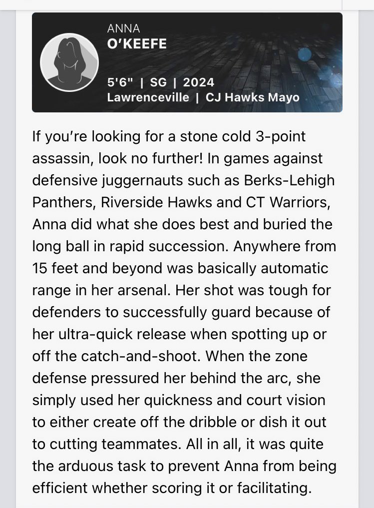 Thank you so much for the write up <a href="/PGHNewJersey/">Prep Girls Hoops New Jersey</a>‼️