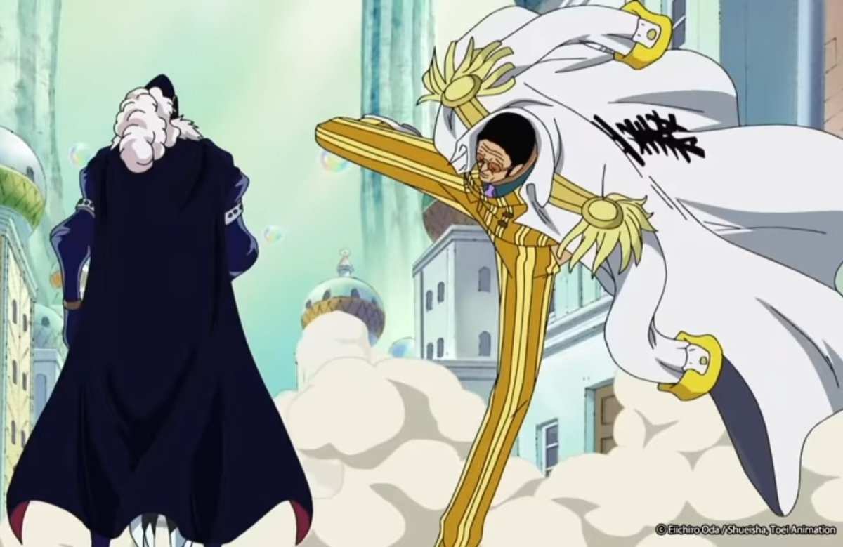 IceAgeAokiji's tweet image. Kizaru knowing he was undercover just makes this scene so much funnier 😹😭😭