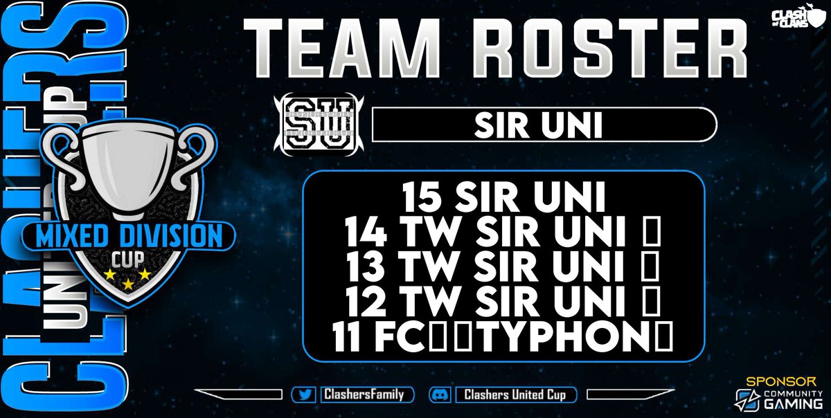 Sir Uni (@sir_uni_25) on Twitter photo I'm ready for this. <a href="/ClashersFamily/">ClashersUnitedFamily Community</a>
⚔️Clashers United Cup - Mixed Division⚔️ I'm ready for this. <a href="/ClashersFamily/">ClashersUnitedFamily Community</a>
⚔️Clashers United Cup - Mixed Division⚔️