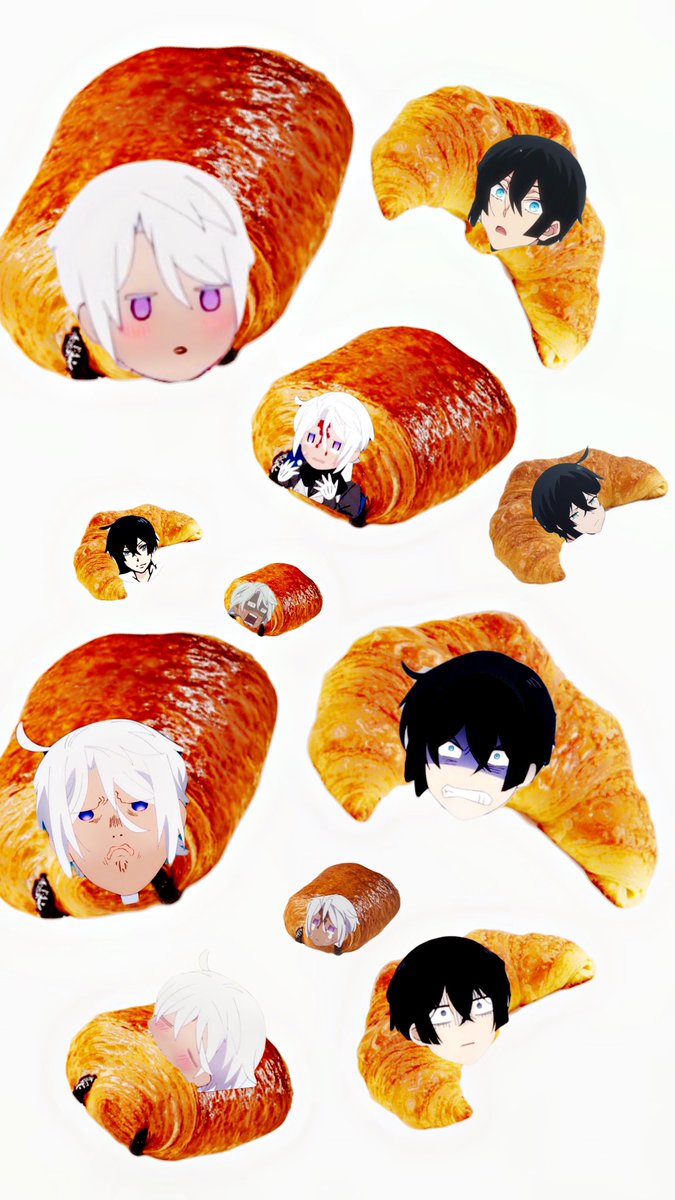 GarlicBreadee's tweet image. They’ve been breadified by bread 

Noé as pain au chocolat and Vani as a croissant 

#VanitasNoCarte #vanitas #noéarchiviste