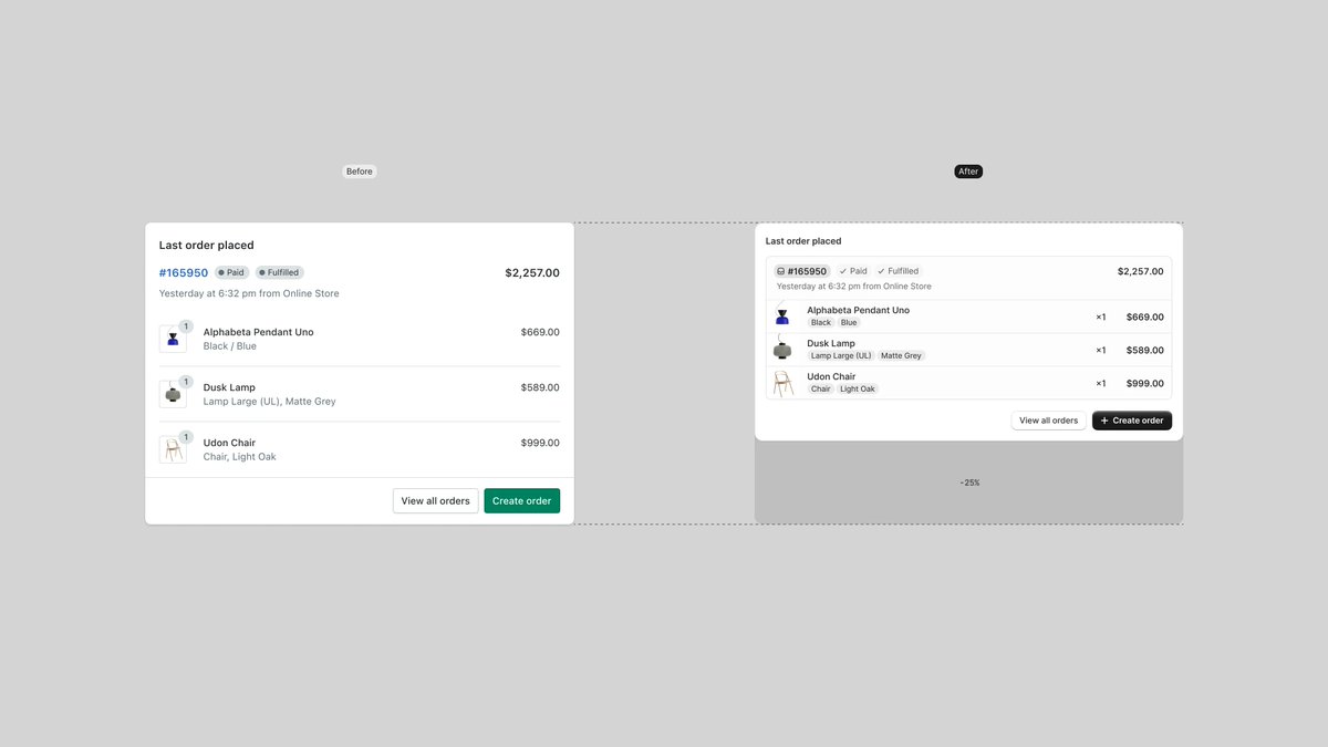 omixam's tweet photo. Shopify, que siempre ha sido un referente en diseño UI, está actualizando Polaris, su sistema de diseño. Las decisiones que están tomando son perfectas para una discusión o una clase sobre diseño de interfaz ¿Qué os parece? https://t.co/II8c3G1DDY https://t.co/ok9FTVQT1b