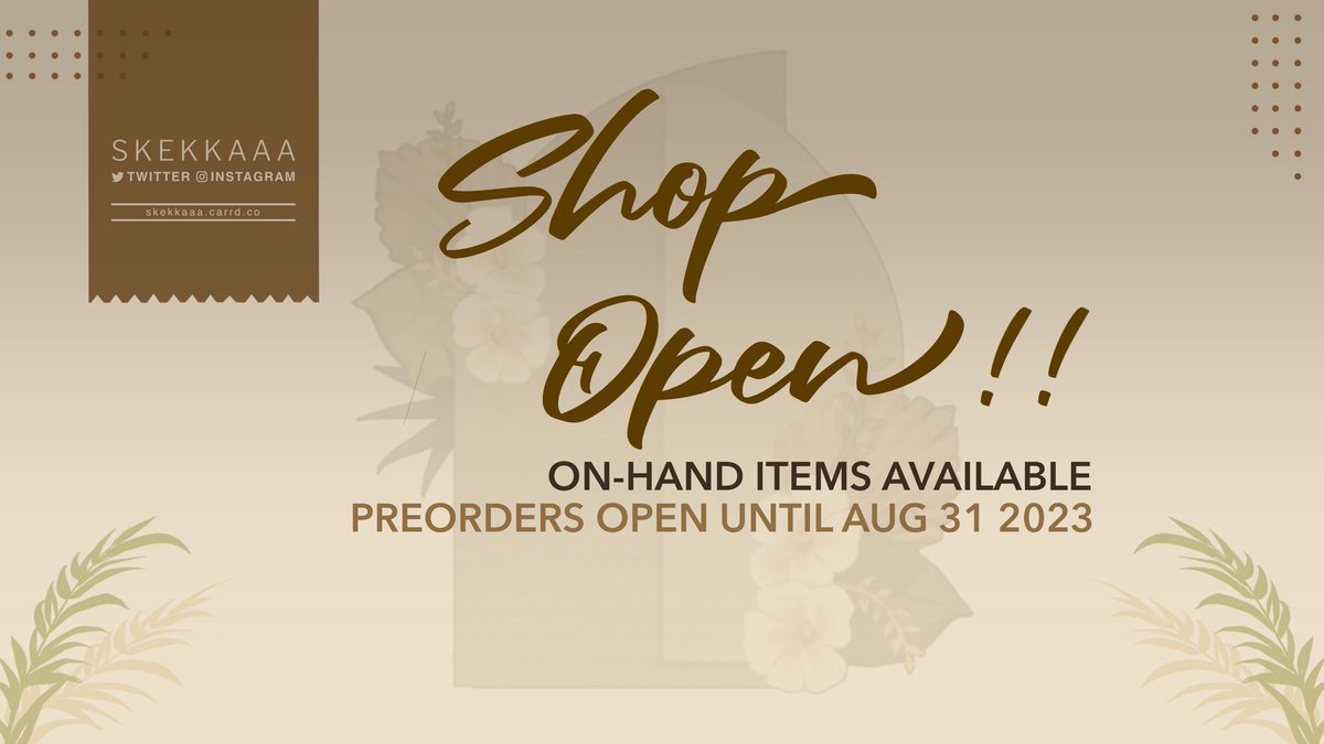 skekkaaa's tweet photo. Relaunch time! Sh0p open wheeeee

PHILIPPINES / S.E. ASIA ONLY: https://t.co/5Axj1nDNGJ
INTERNATIONAL: https://t.co/JapydvAN3f https://t.co/7T4rTOsMD0