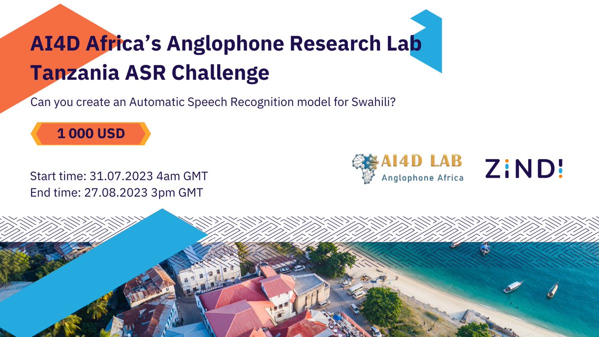 <a href="/ai4dlab_Tz/">AfriAI Lab</a>, in collaboration with Zindi, is thrilled to announce the launch of an exhilarating Hackathon challenge. Unleash your creativity, hone your skills and engage in a spectacular tech showdown. Stay tuned, as we'll be unveiling more details soon!