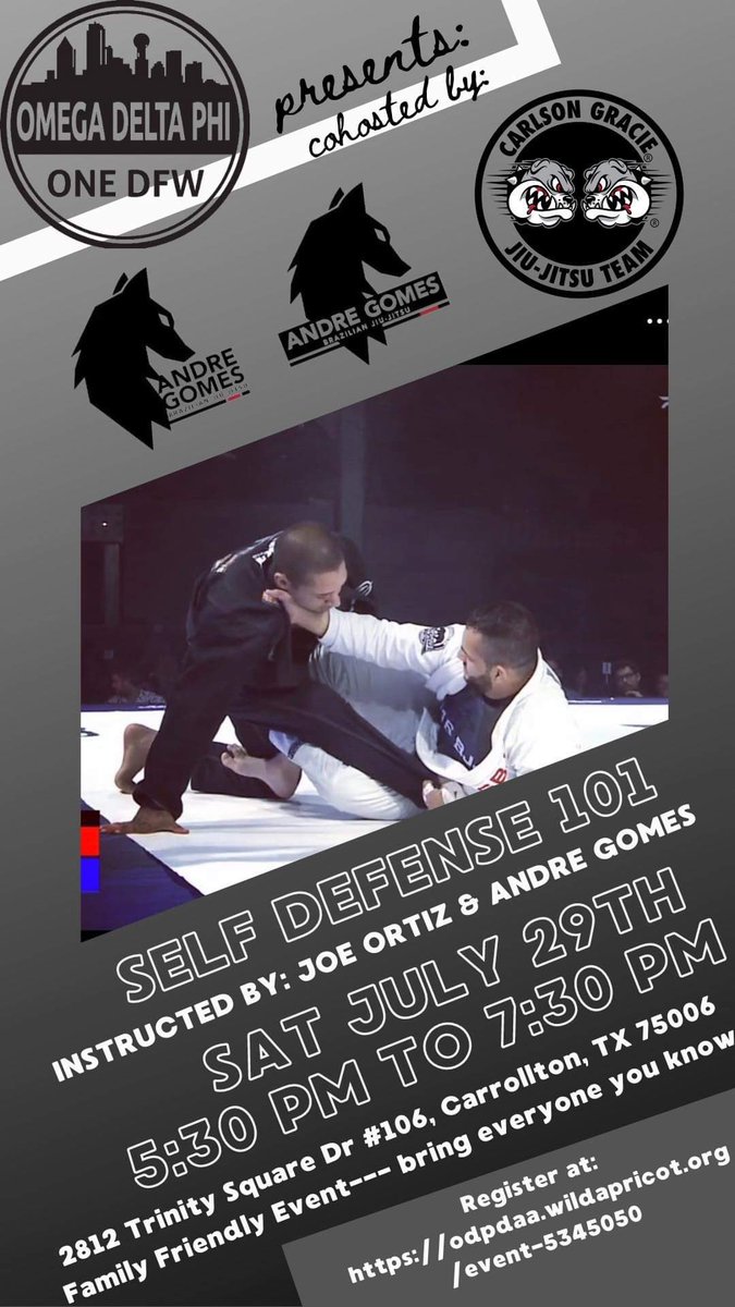 This Saturday. Come join us as we host a self defense workshop. RSVP at the following link: rb.gy/sf4qo