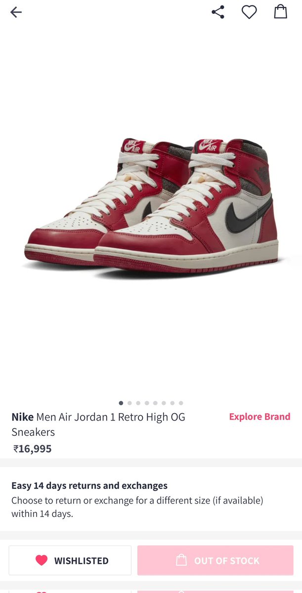mandark1037's tweet photo. Joke of the day. Out of stock way before release!! #Fakerelease #Nike #LostAndFound #myntra https://t.co/W6CQT47V9e