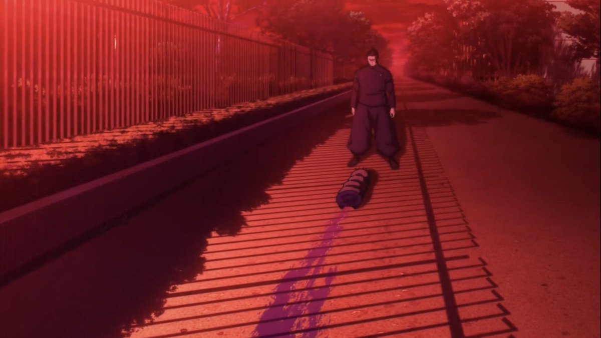 r1rang's tweet photo. in the aftermath of Toji, Gojo ascends to heaven while Geto descends to hell https://t.co/cmE2XUdVxS
