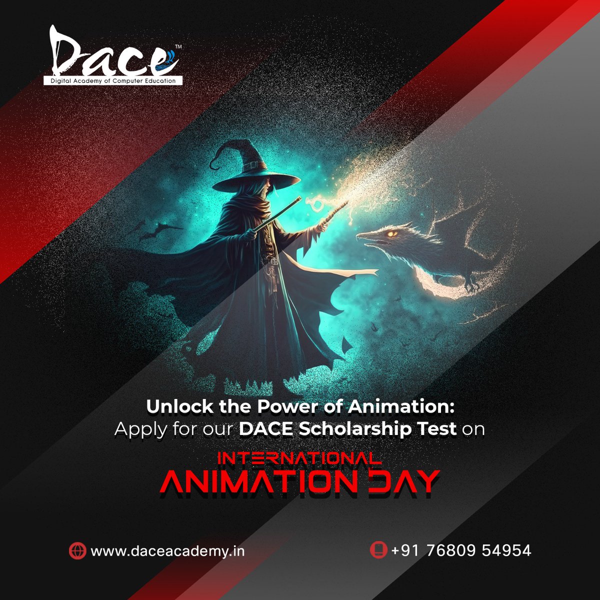 Dace_Academy's tweet photo. Unlock the power of Animation, Apply for our Dace Scholarship Test on International Animation Day.  

Dace Academy provides professionally designed courses in Animation, VFX, etc. Join us!

#DaceAcademy #InternationalAnimationDay #Animation #VisualEffects  #AnimationCourse https://t.co/f3oFDLxnaD