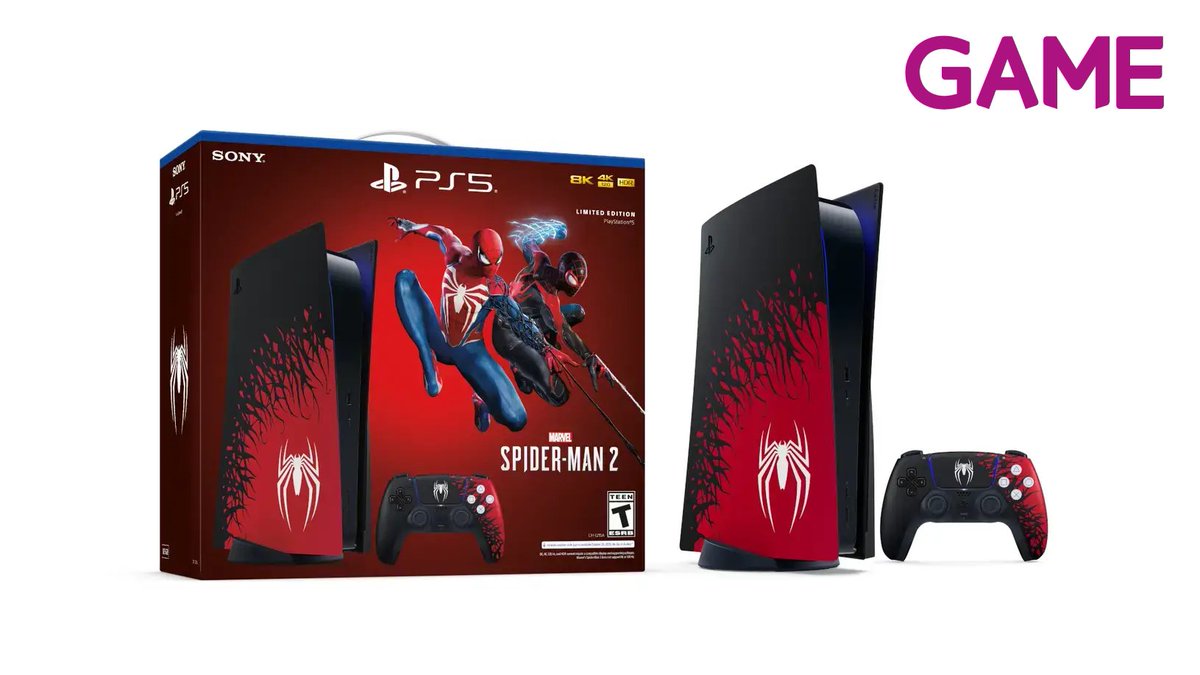 VideojuegosGAME's tweet photo. ¿Se dice "espiderman" o "espaiderman"? Se dice: ¡ya puedes reservar los nuevos accesorios de MARVEL'S SPIDER-MAN 2 en GAME! 🕸🕸🕸

⬇ Asegúrate los tuyos en los siguientes enlaces ⬇

🕷 Pack de consola PlayStation 5 Ed. Limitada Marvel's Spider-Man 2:
https://t.co/Odq4NNiHoF

🕷 Cubiertas para PlayStation 5 Ed. Lector:
https://t.co/v9RtfNaE4o

🕷 Cubiertas para PlayStation 5 Ed. Digital:
https://t.co/gOxMjuenzt

🕷 DualSense Ed. Limitada:
https://t.co/gANYrWDyXJ